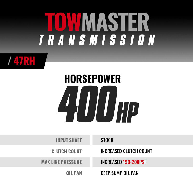 TowMaster Dodge 47RE Tranmission 1996-1998 12-Valve 4WD BD Diesel