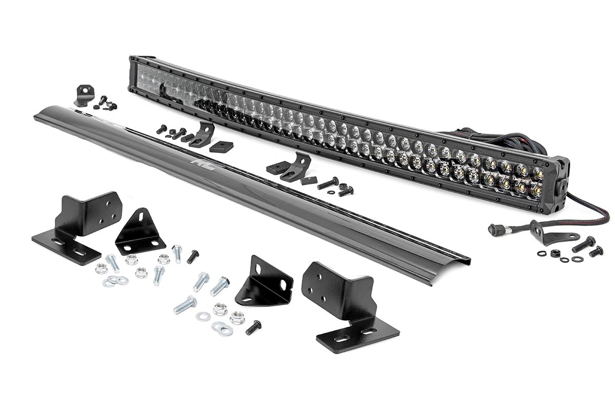LED Light | Bumper Mount | 40" Black Dual Row | White DRL | Ford F-250 Super Duty (11-16)