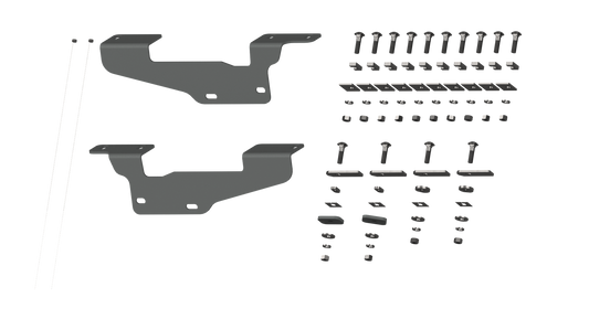 RVR2405 CUSTOM INSTALLATION KIT FOR UNIVERSAL MOUNTING RAILS FOR SOME FORD TRUCKS