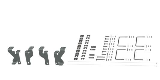 RVR2600 CUSTOM INSTALLATION KIT FOR UNIVERSAL MOUNTING RAILS FOR SOME RAM TRUCKS