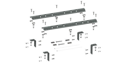 RVR3200 UNIVERSAL MOUNTING RAILS FOR 5TH WHEEL HITCHES