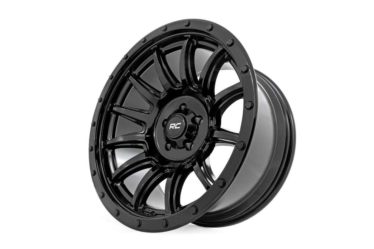Rough Country 90 Series Wheel | One-Piece | Gloss Black | 20x9 | 6x5.5 | 0mm