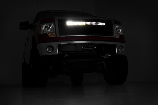Mesh Grille | 30" Dual Row LED | Chrome | White DRL | Ford F-150 (09-14)