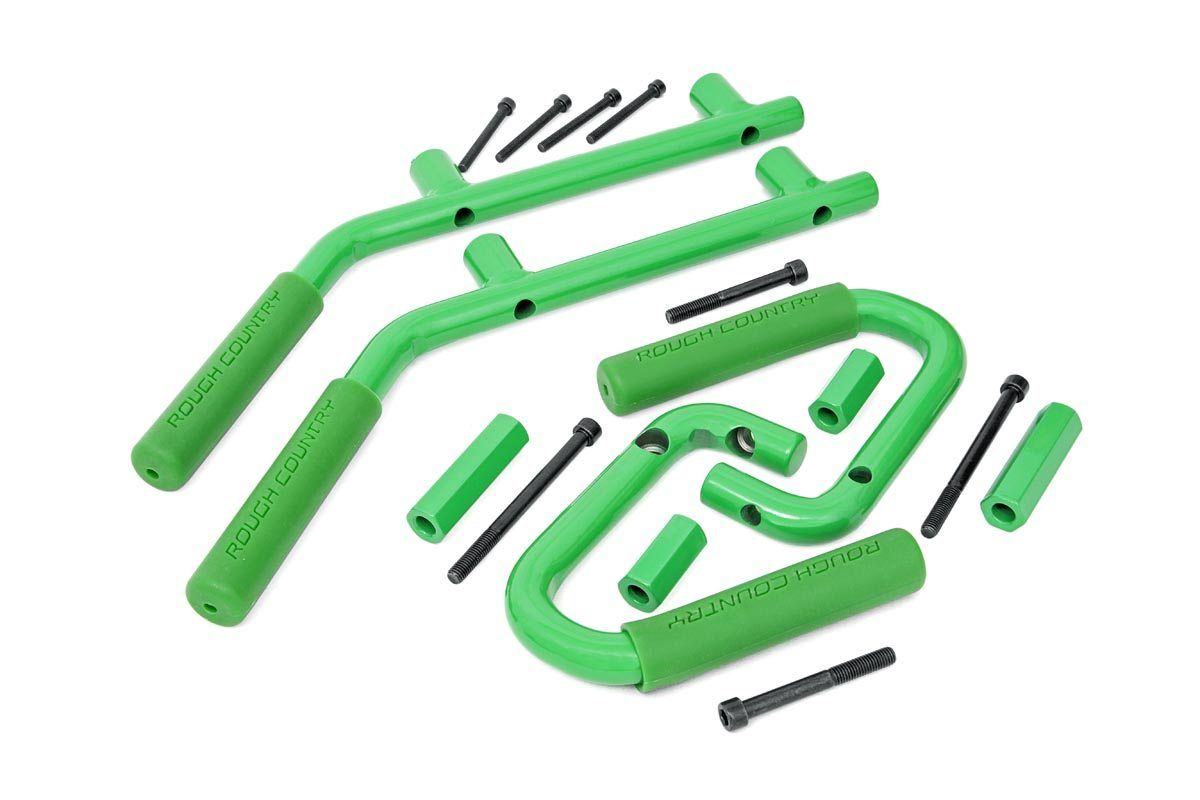Grab Handles | Steel | FR & RR | Green | Jeep Wrangler JK/Wrangler Unlimited (07-18)