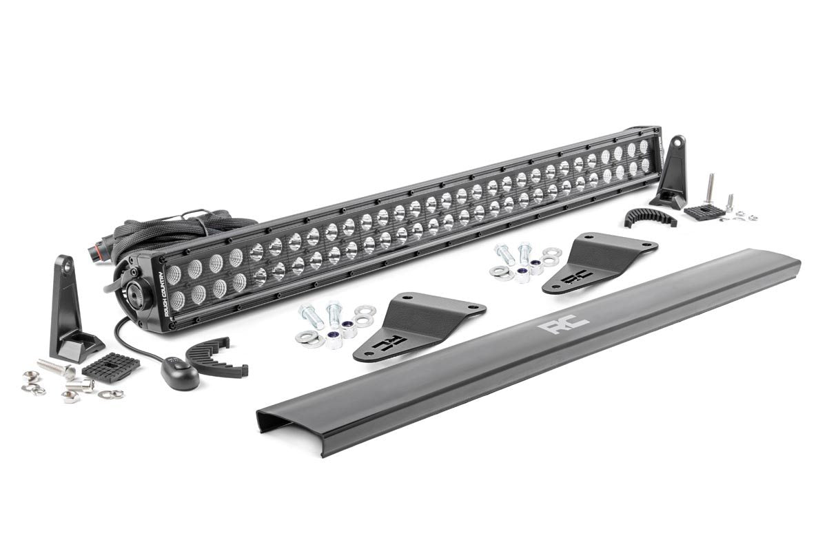LED Light Kit | Bumper Mount | 30" Black Dual Row | Toyota 4Runner (14-20)