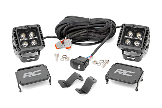 LED Light Kit | Ditch | 2" Black Pair | Amber DRL | Ford F-150 (15-24)/F-150 Lightning (22-24) 