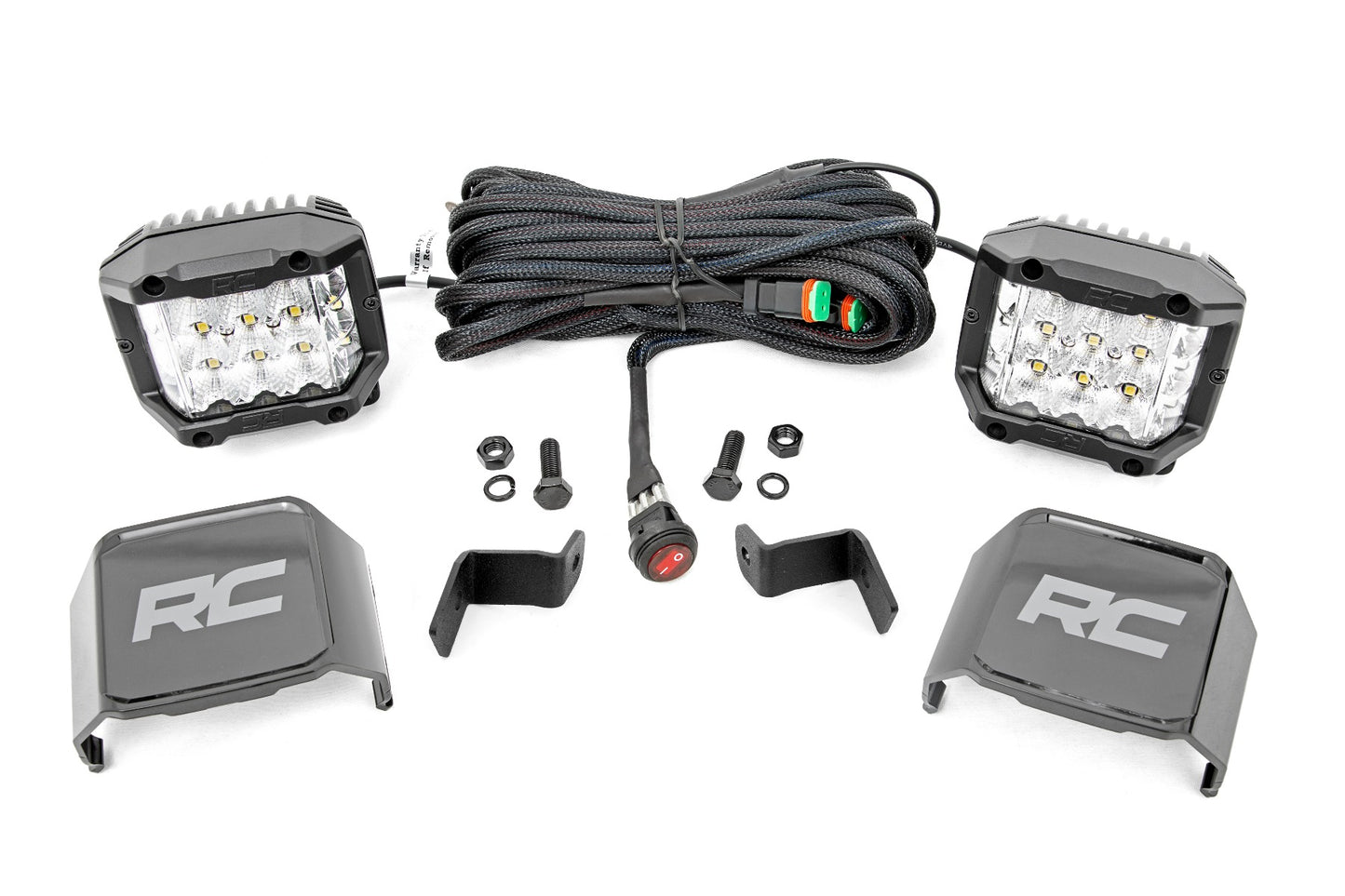 LED Light | Ditch Mount | 2" Chrome Pair | Wide Angle | Ford F-150 (15-24)