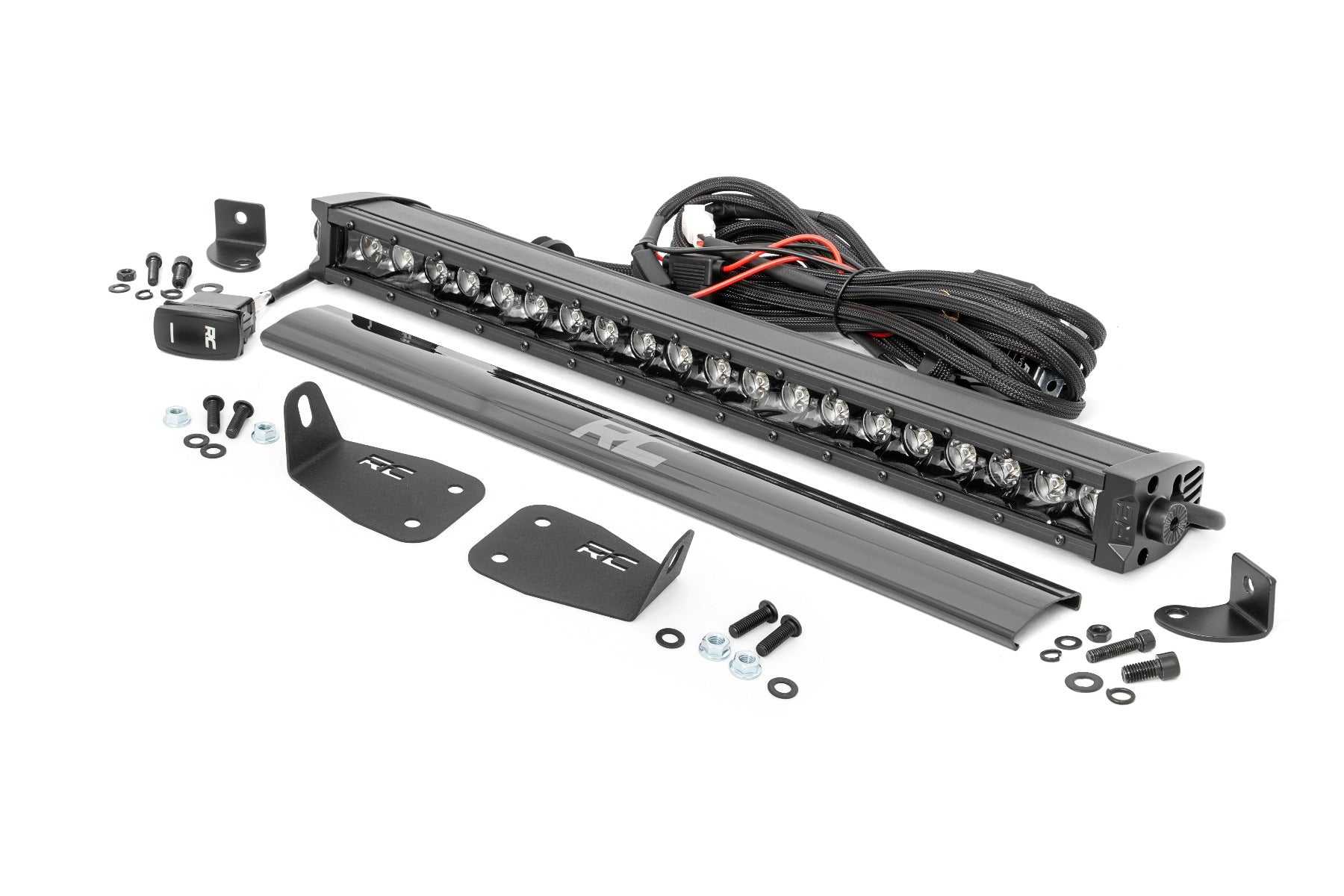 LED Light Kit | Bumper Mount | 20" Black Single Row | White DRL | Ford Bronco Sport (21-24)