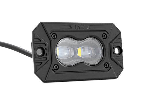 3x1.75 Inch Black Series LED Slim Aux | SAE Fog | Flush Mount | Pair