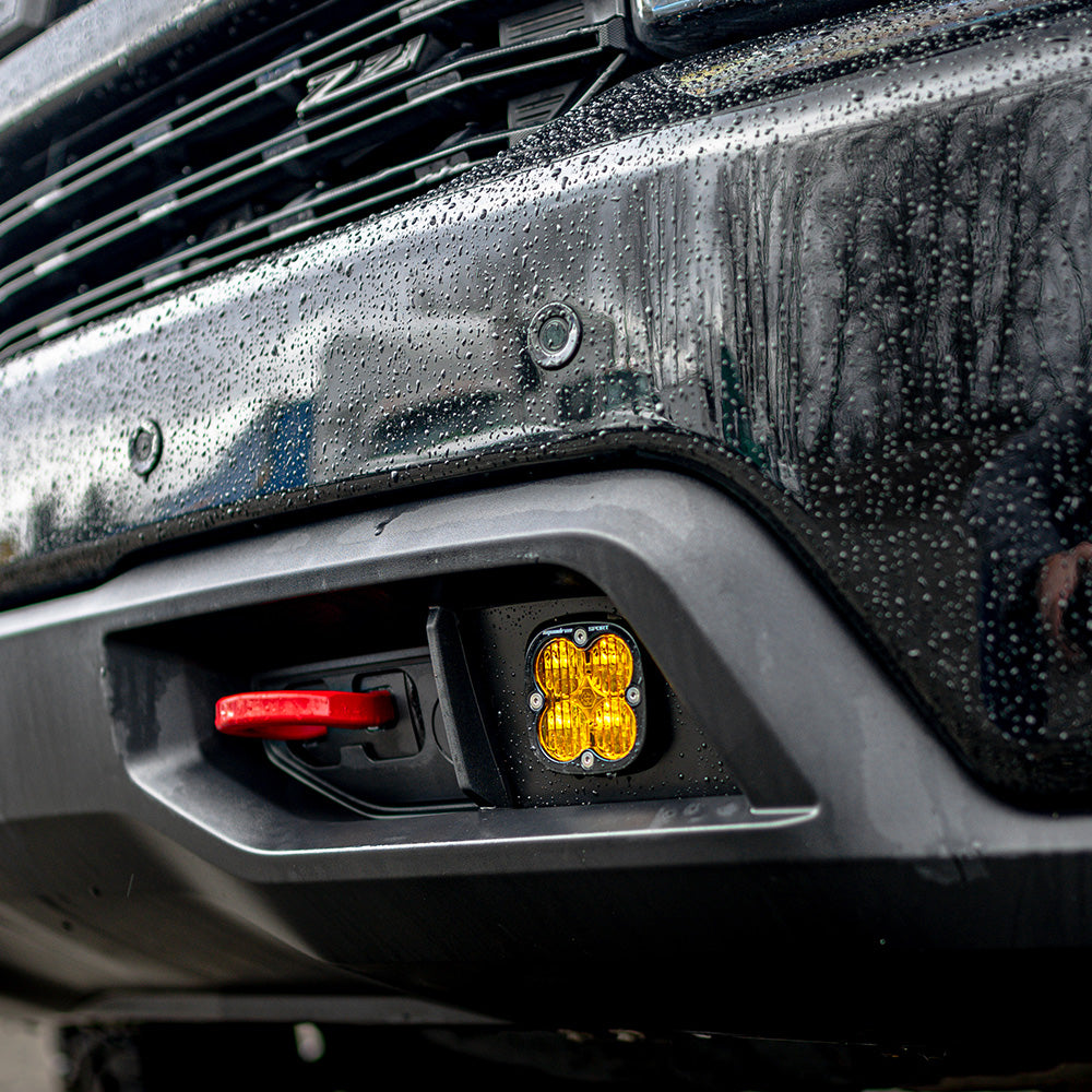 Silverado 1500 2019 Fog Pocket Mount Kit Pro Baja Amber FPK Sport WC Baja Designs