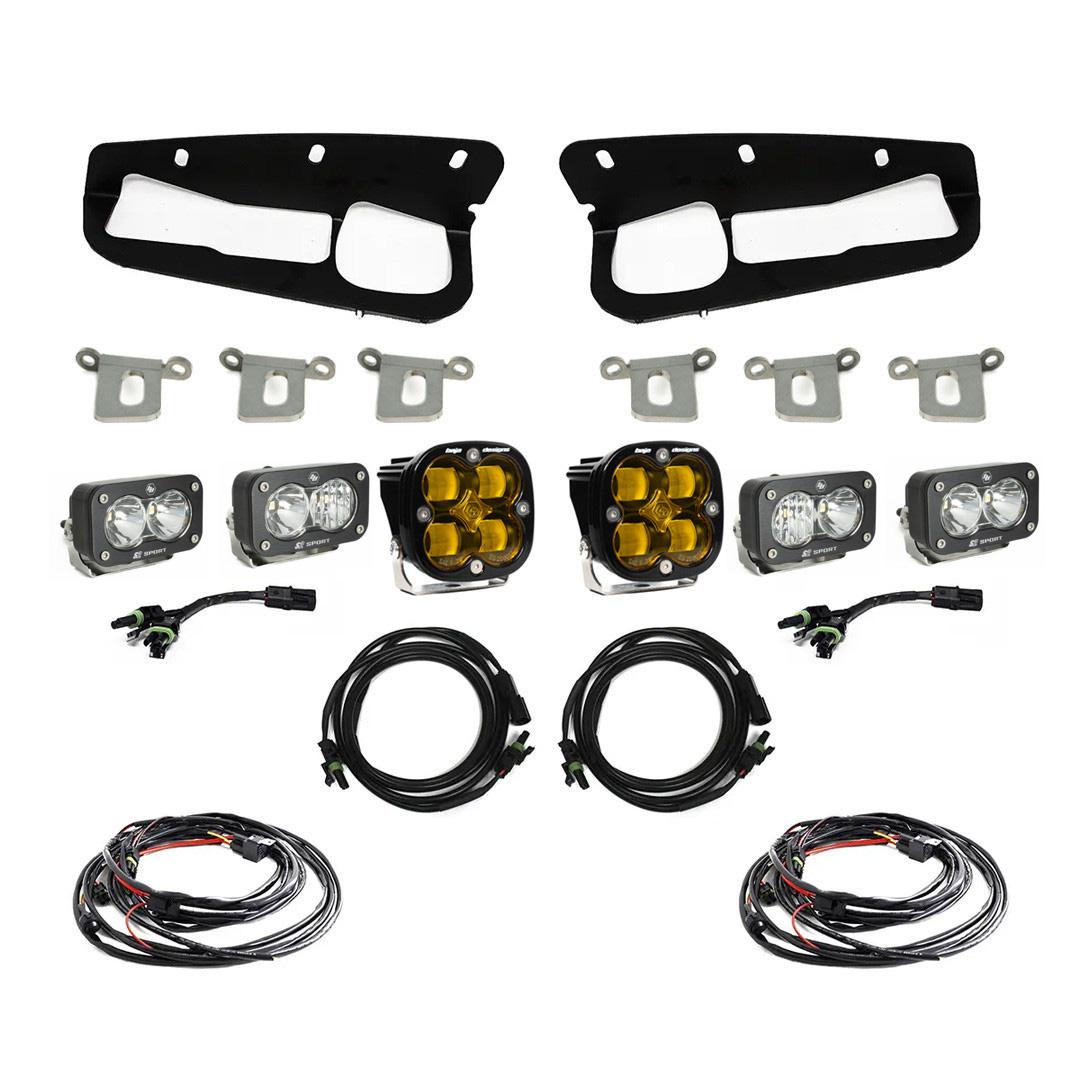 Bronco Baja Amber SAE Fog Pocket Kit 21-Up Ford Bronco Baja Designs