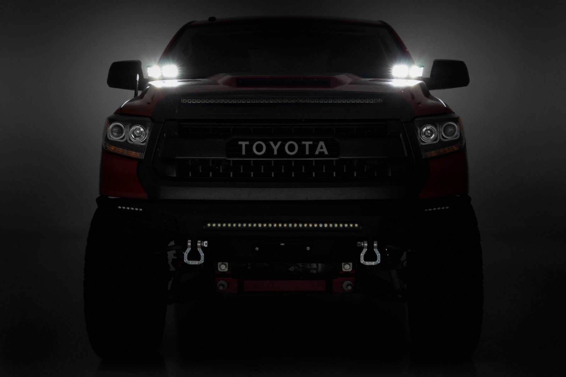 LED Light Kit | Ditch Mount | Dual 2" Black Pairs | Amber DRL | Toyota Tundra (14-21)