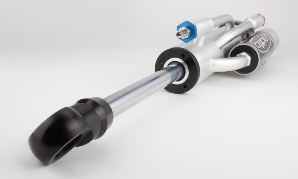 2.5 Inch Front Bypass Shocks 2 Tube with Remote Reservoirs for 2007-2017 Jeep JK OE Replacement Radflo