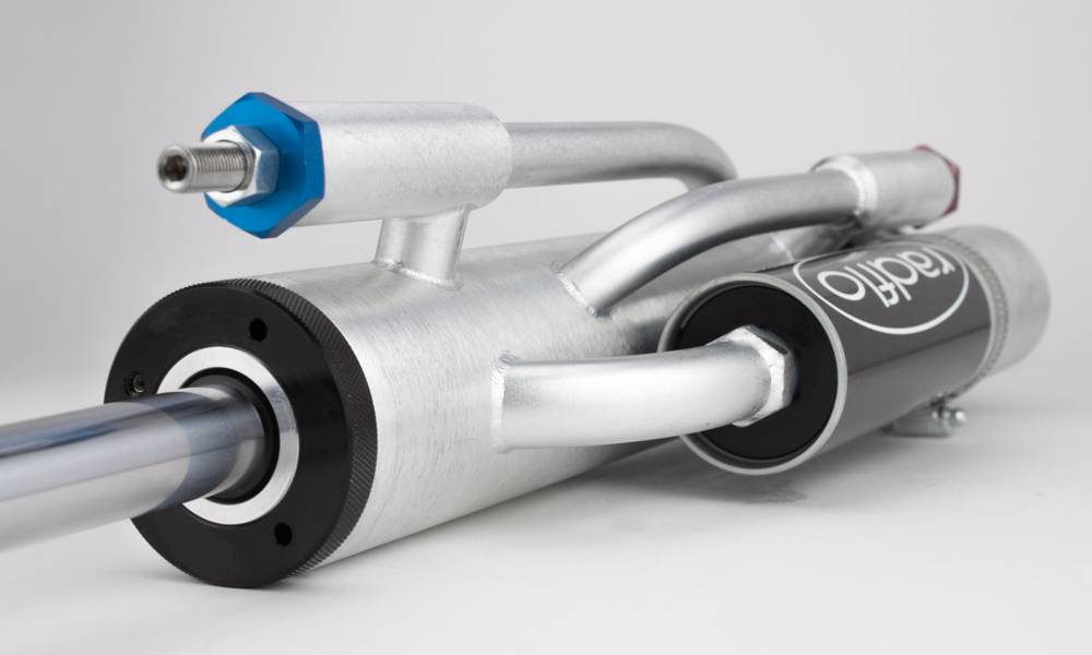 2.5 Inch Front Bypass Shocks 2 Tube with Remote Reservoirs for 2007-2017 Jeep JK OE Replacement Radflo