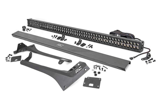 LED Light Kit | Windshield | 50" BLK Dual Row | WHT DRL | Jeep Gladiator JT/Wrangler JL (18-24)