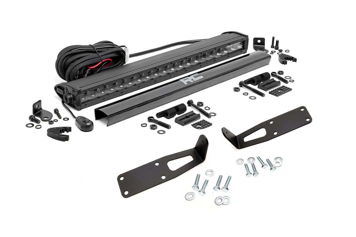LED Light Kit | Bumper Mount | 20" Black Single Row | Ram 2500 (03-10)/2500 (11-18)/3500 (11-18) 