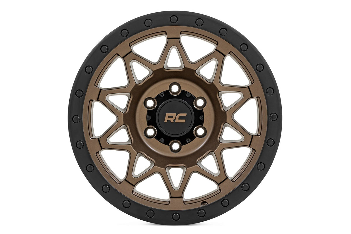 Rough Country 78 Series Wheel | Simulated Beadlock | Bronze/Black | 18x9 | 6x5.5 | -12mm