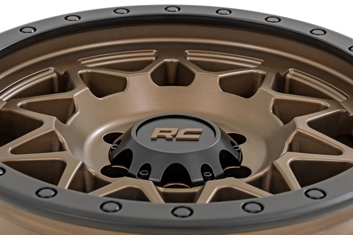 Rough Country 78 Series Wheel | Simulated Beadlock | Bronze/Black | 17x8.5 | 5x5 | +0mm