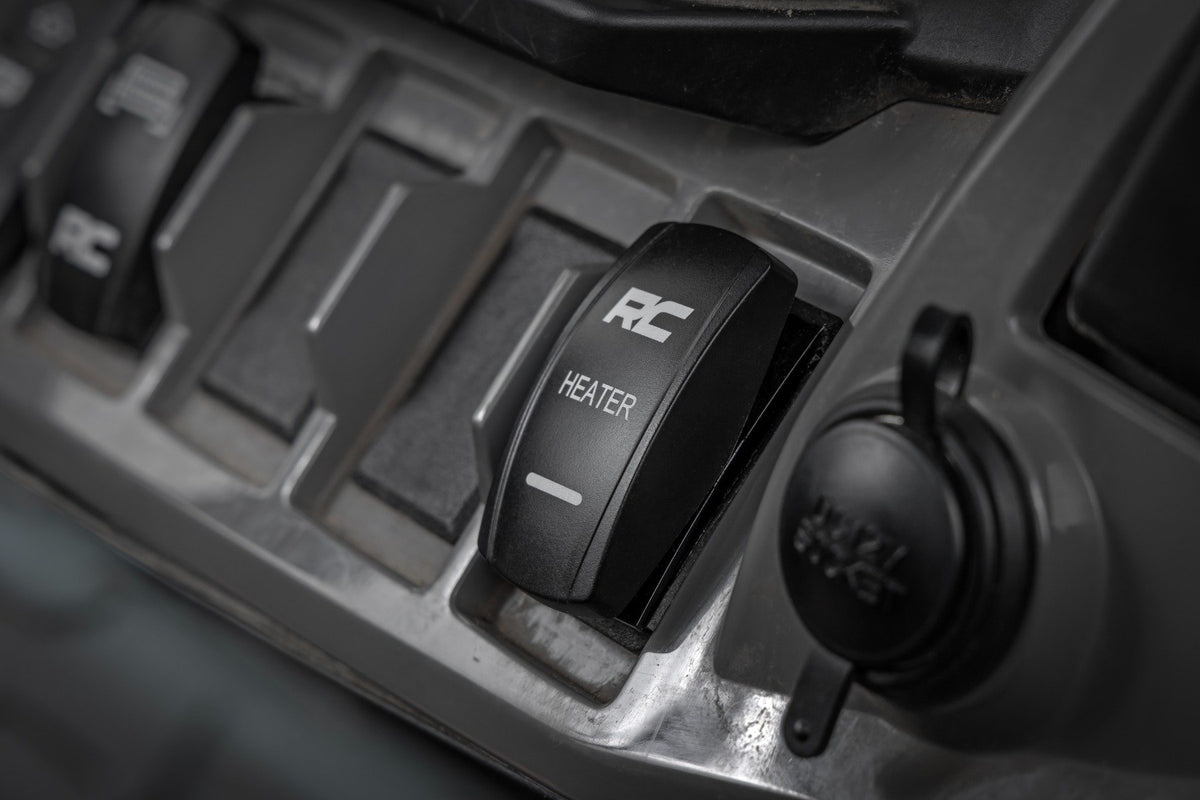 Rocker Switch | Cab Heater | 2x1 with Logo | Blue Back Light | Polaris General XP 4 1000 