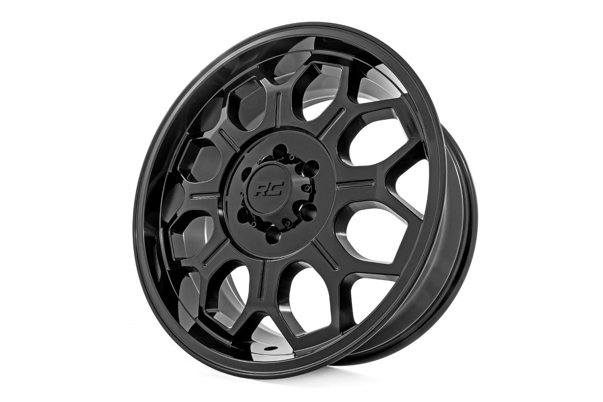 Rough Country 77 Series Wheel | One-Piece | Semi Gloss Black | 20x9 | 6x5.5 | 0mm