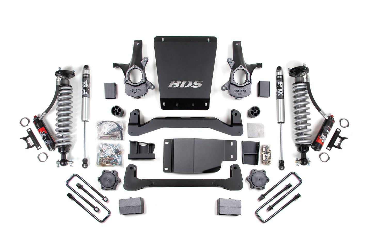 2007-2013 GM 1500 4wd 4" Suspension Lift Kit  3" Rear  Block - 2.5 PES C/O Front