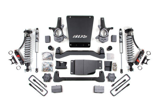 2007-2013 GM 1500 4wd 4" Suspension Lift Kit  3" Rear  Block - 2.5 PES C/O Front