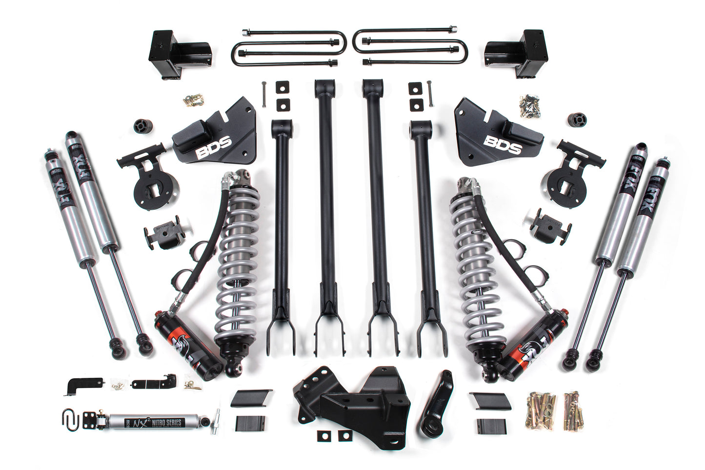 2017-2019 Ford F350 4wd Dually  4" 4-Link Suspension Lift Kit  3" Rear  Block  D