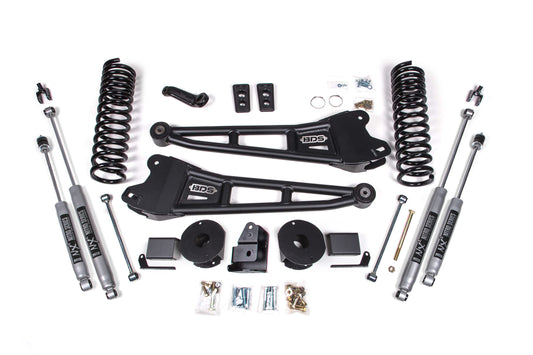 14-18 Ram 2500 4" Radius Arm Diesel - Rear Air Ride - NX2 Shocks