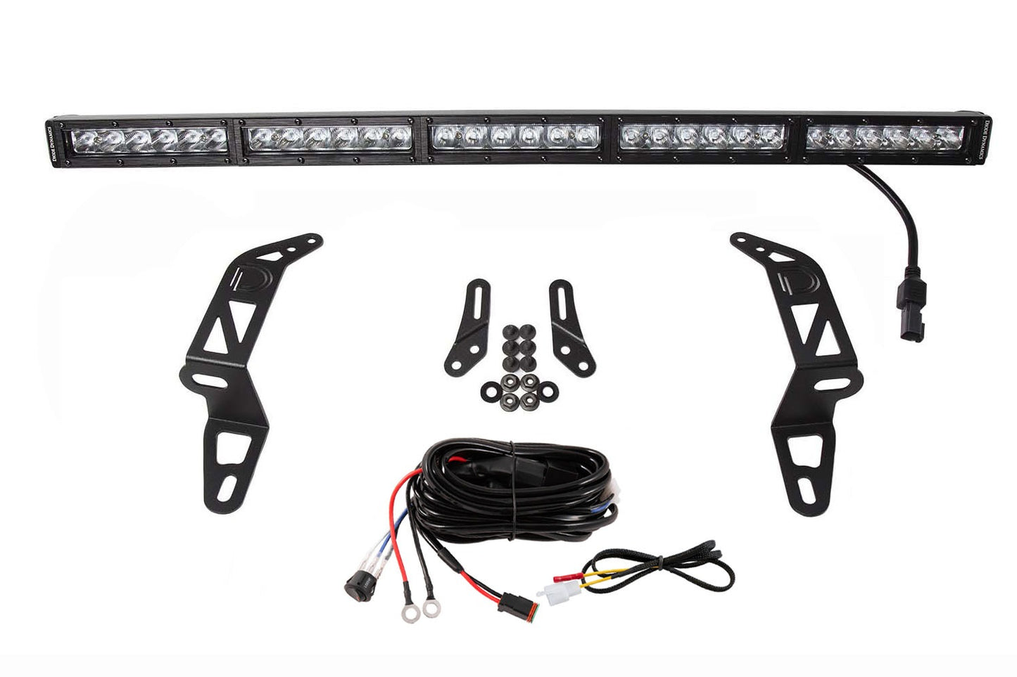 Diode Dynamics - SS30 Bumper Bracket Kit For 2018-2024 Jeep JL Wrangler/Gladiator  White Driving Single