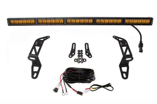 Diode Dynamics - SS30 Bumper Bracket Kit For 2018-2024 Jeep JL Wrangler/Gladiator  Amber Driving Single
