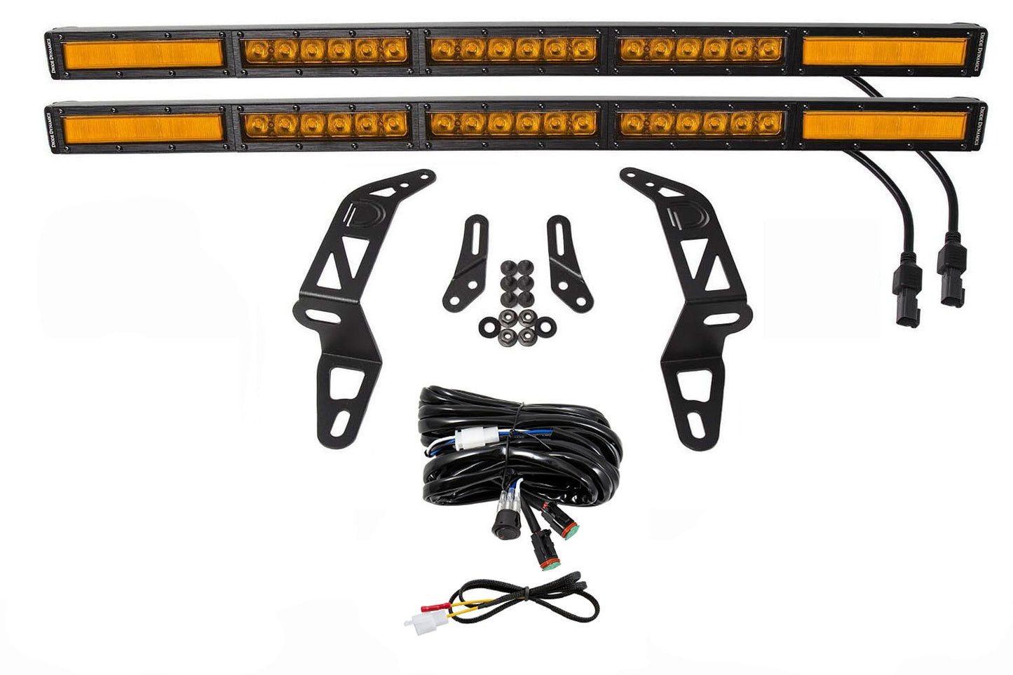Diode Dynamics - SS30 Bumper Bracket Kit For 2018-2024 Jeep JL Wrangler/Gladiator  Amber Combo Dual