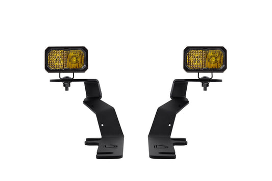 Diode Dynamics - Stage Series 2in LED Ditch Light Kit For 2015-2020 Ford F-150/Raptor  Sport Yellow Combo