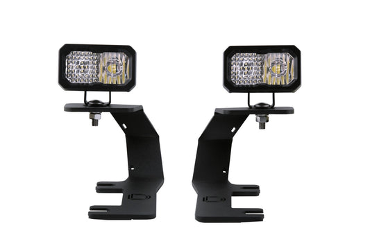 Diode Dynamics - Stage Series 2in LED Ditch Light Kit For 2014-2019 Silverado/Sierra  Pro White Combo