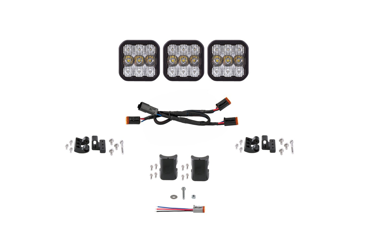 Diode Dynamics - SS5 Sport Universal CrossLink 3-Pod Lightbar White Combo