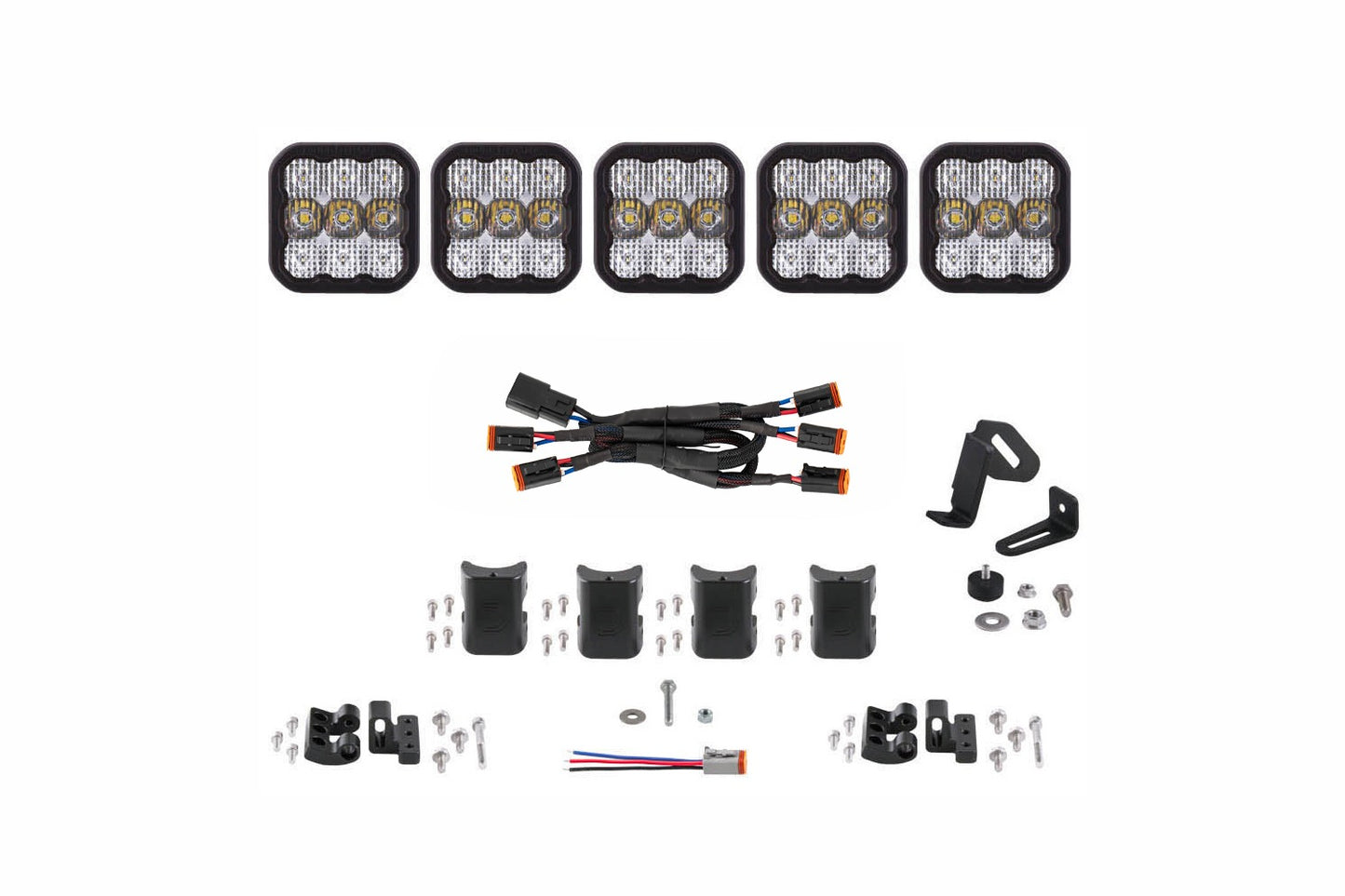 Diode Dynamics - SS5 Sport Universal CrossLink 5-Pod Lightbar White Combo