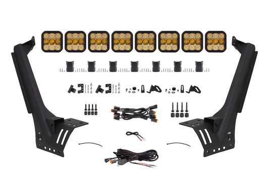 Diode Dynamics - Jeep JL SS5 Sport CrossLink Windshield Yellow Combo Lightbar Kit