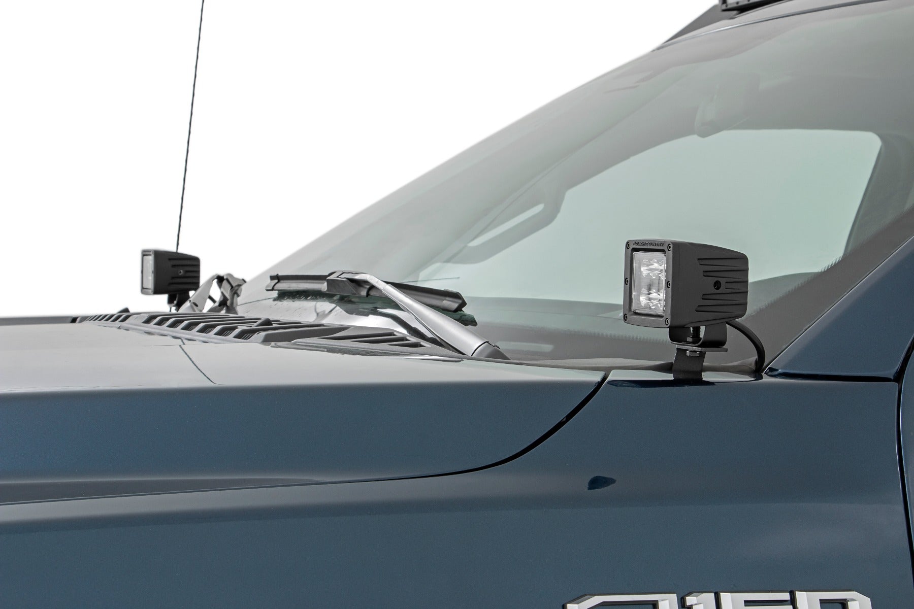 LED Light Kit | Ditch Mount | 2" Black Pair | Flood | Ford F-150 (15-24)/F-150 Lightning (22-24) 