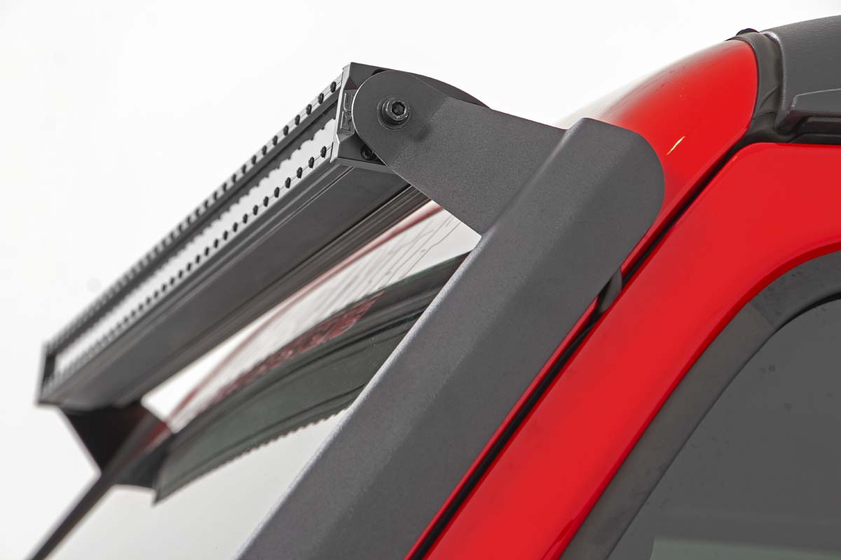 LED Light Kit | Windshield | 50" BLK Dual Row | Amber DRL | Jeep Gladiator JT/Wrangler JL (18-24)