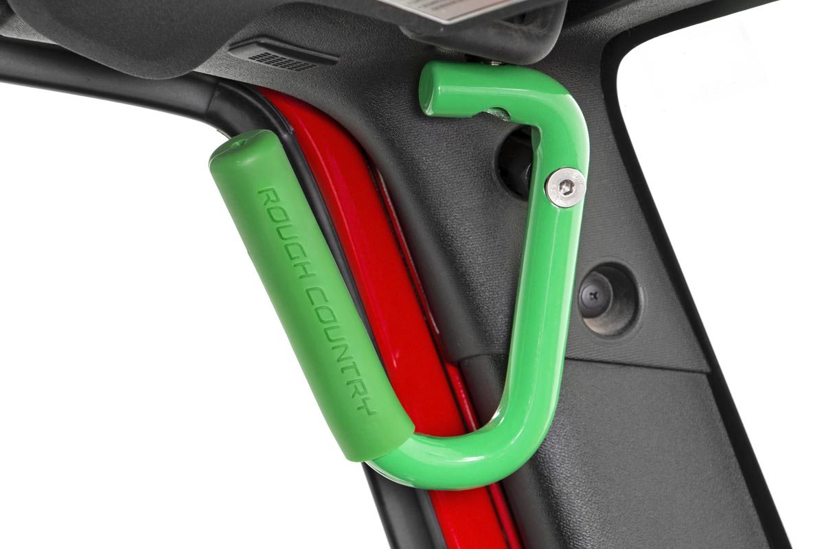 Grab Handles | Steel | FR & RR | Green | Jeep Wrangler JK/Wrangler Unlimited (07-18)