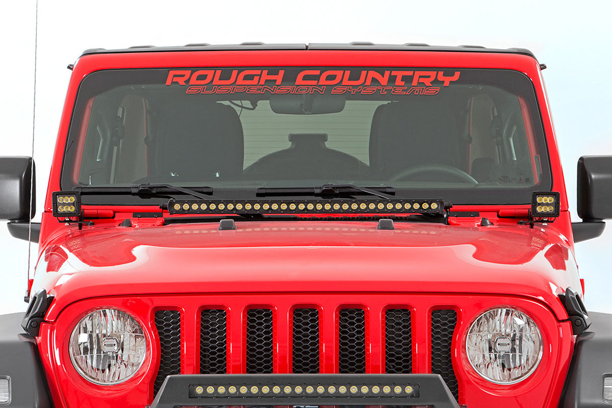 LED Light Kit | Hinge Mount | 2" Black Pair | White DRL | Jeep Gladiator JT/Wrangler JL (18-24)