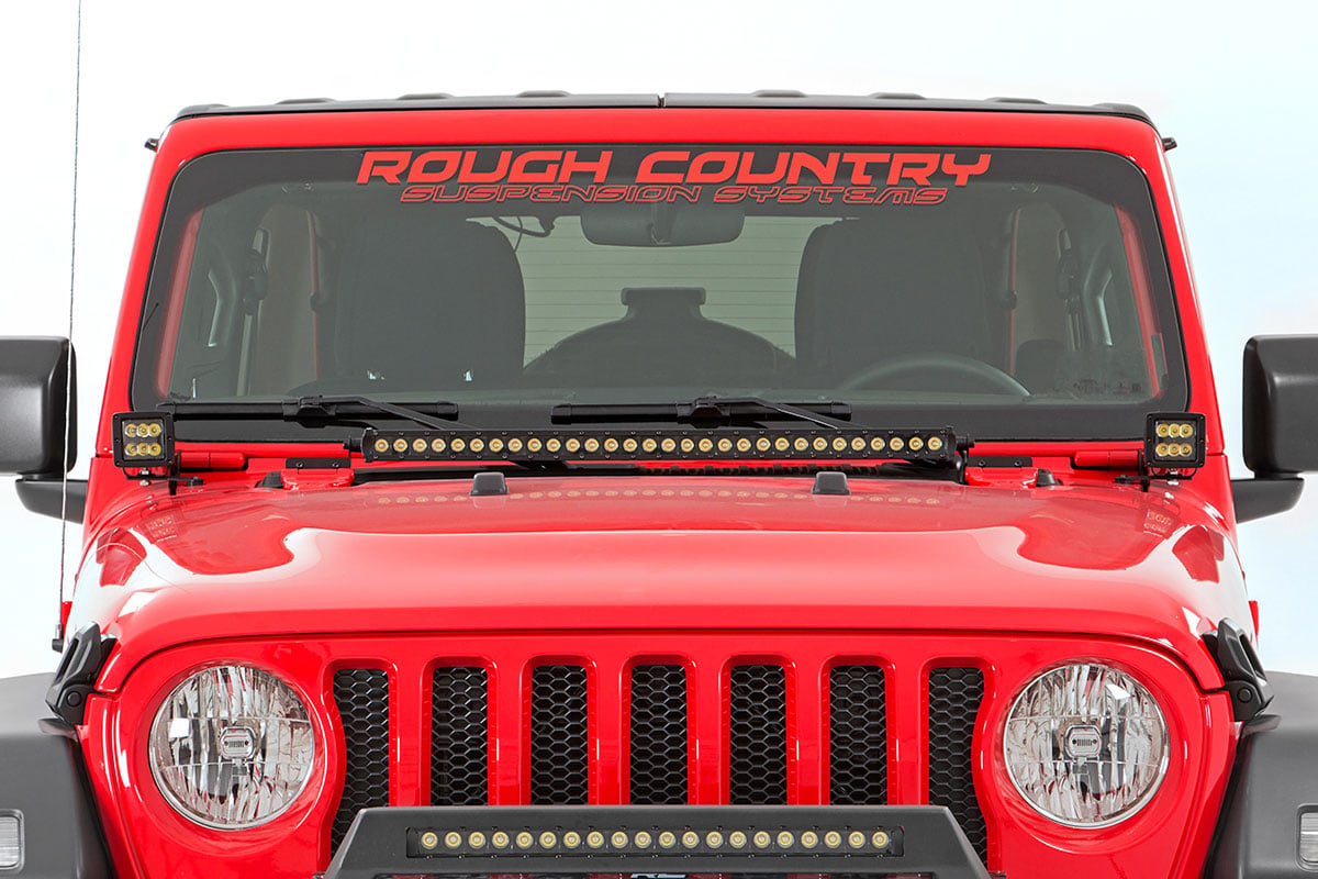 LED Light Kit | Hinge Mount | 2" Black Pair | White DRL | Jeep Gladiator JT/Wrangler JL (18-26)