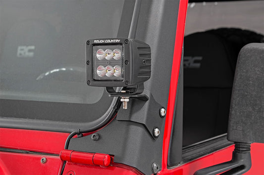 LED Light Mount | Lower A-Pillar | Pod | Jeep Wrangler TJ (97-06)/Wrangler Unlimited (04-06) 