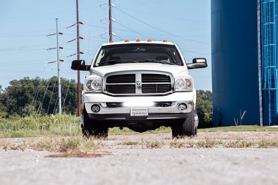 LED Light Kit | Bumper Mount | 20" Black Single Row | Ram 2500 (03-10)/2500 (11-18)/3500 (11-18) 