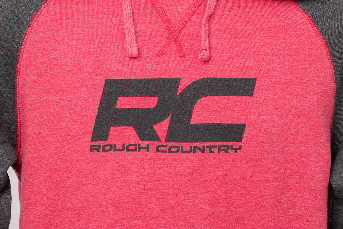 Rough Country Hoodie | Heater | Red/Gray | LG